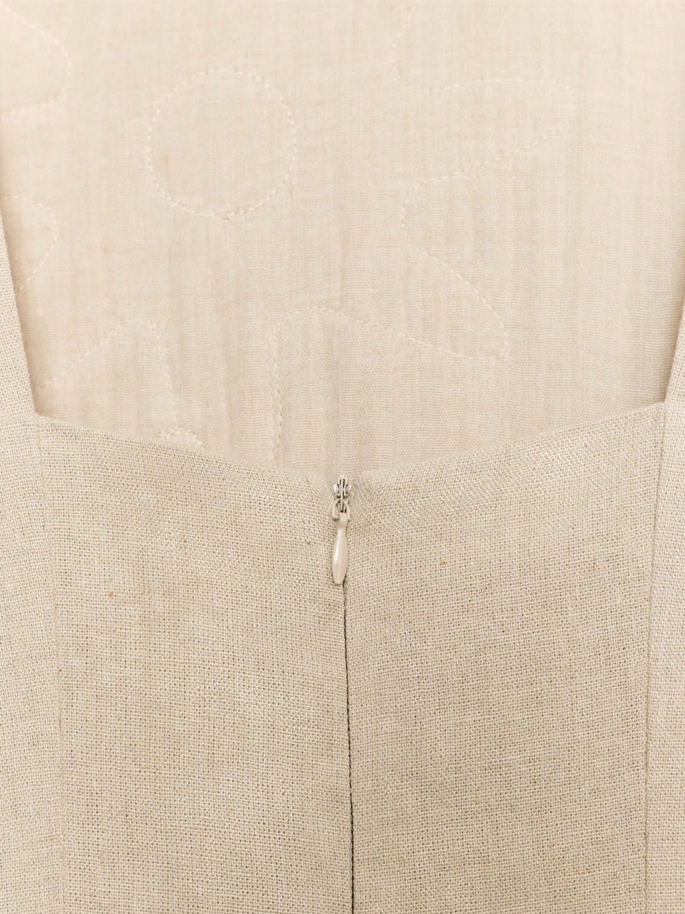 ZARA LINEN COMBINATION MIDI DRESS - Picture 10 of 12